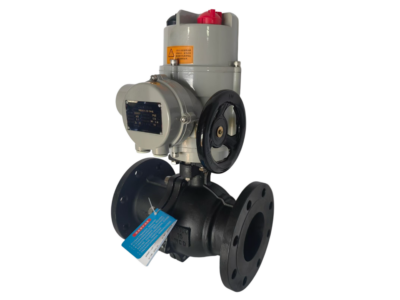 DN100-PN16-RF Motorized 2-Piece Floating Ball Valve