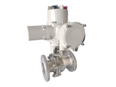 DN80-PN16-RF SS Motorized Ball Valve